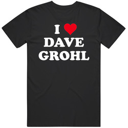 I Heart / Love Dave Grohl - Foo Fighters Concert Inspired (white Font) Unisex T Shirt I Heart / Love Dave Grohl - Foo Fighters Concert Inspired (white Font) Unisex T Shirt
