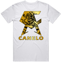 Canelo Men's T-shirt.mexico Flag, Alvarez Boxing Gold Foil.unisex Black Tee1[white] Unisex T Shirt