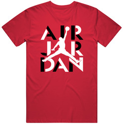 Nike Air Jordan Men's Cotton Active Short Sleeve T Shirt Jumpman Graphic Logo Red Unisex T Shirt