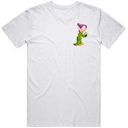 Dopey 7 Dwarfs Small Emblem Unisex T Shirt
