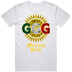 Ggg Sun Mexican Style White Unisex T Shirt Ggg Sun Mexican Style White Unisex T Shirt