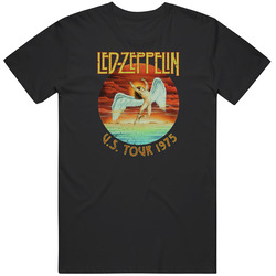 Led Zeppelin Us Tour 1975 Rock Music Fan Unisex T Shirt Led Zeppelin Us Tour 1975 Rock Music Fan Unisex T Shirt