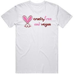 Cruelty Free And Vegan Symbol With Bunny T Style 1b Unisex T Shirt Cruelty Free And Vegan Symbol With Bunny T Style 1b Unisex T Shirt