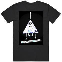 Ladies Black Reality Is An Illusion Bill Cipher Gravity Falls Tee Unisex T Shirt Ladies Black Reality Is An Illusion Bill Cipher Gravity Falls Tee Unisex T Shirt