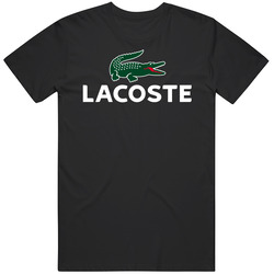 Lacoste Sport Oversized Crocodile Crew Neck  Black 2 Unisex T Shirt