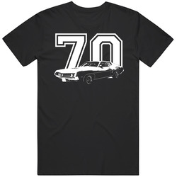1970 Torino Cobra Three Quarter Angle View With Year Dark Color Unisex T Shirt 1970 Torino Cobra Three Quarter Angle View With Year Dark Color Unisex T Shirt