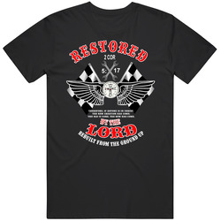 Restored By The Lord Black Unisex T Shirt Restored By The Lord Black Unisex T Shirt