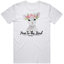 Little Farmer New To The Herd Floral Sheep Bodysuit, Farm Baby Clothes Unisex T Shirt Little Farmer New To The Herd Floral Sheep Bodysuit, Farm Baby Clothes Unisex T Shirt