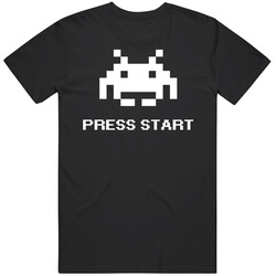 Space Invaders Retro Video Game Press Start Unisex T Shirt Space Invaders Retro Video Game Press Start Unisex T Shirt