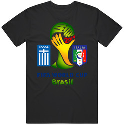 Greece Italy Soccer Team Brazil World Cup 2014 Unisex T Shirt