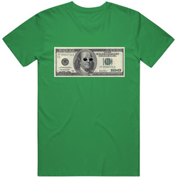 Clout 100 Dollar Bill Cotton Irish Green T Shirt Clout 100 Dollar Bill Cotton Irish Green T Shirt