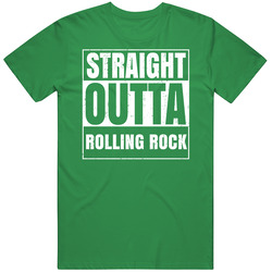 Straight Outta Rolling Rock St Patricks Day Beer Drinking Parody Cotton Irish Green T Shirt Straight Outta Rolling Rock St Patricks Day Beer Drinking Parody Cotton Irish Green T Shirt