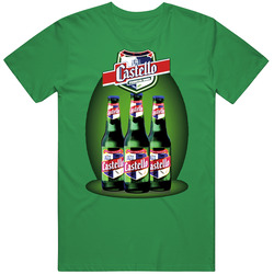 Italy Italian Castello Beer Alcohol Cotton Irish Green T Shirt