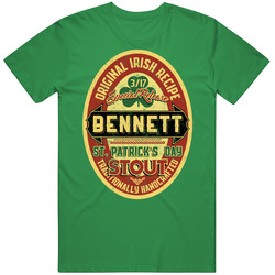 Bennett Original Irish Stout Beer Label St Patricks Day Last Name Cotton Irish Green T Shirt Bennett Original Irish Stout Beer Label St Patricks Day Last Name Cotton Irish Green T Shirt