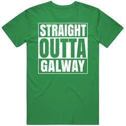 Galway City Town Ireland Irish St Patrick's Day Straight Outta Compton Cotton Irish Green T Shirt