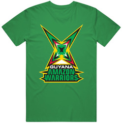 Caribbean Premier League Guyana Amazon Warriors Custom Cotton Irish Green T Shirt Caribbean Premier League Guyana Amazon Warriors Custom Cotton Irish Green T Shirt