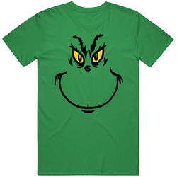 Grinch Face Christmas Movie Cotton Irish Green T Shirt Grinch Face Christmas Movie Cotton Irish Green T Shirt