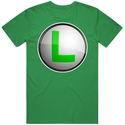 Super Mario Bros Luigi Logo Cotton Irish Green T Shirt