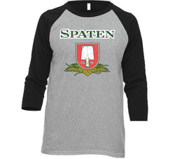 Spaten Cool Beer Brand Logo Drinking Alcohol Vintage Raglan Retro Raglan 3/4 Sleeve Shirt Spaten Cool Beer Brand Logo Drinking Alcohol Vintage Raglan Retro Raglan 3/4 Sleeve Shirt