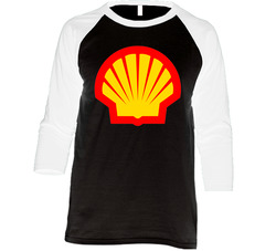Shell Oil Gas Station Company Logo Vintage Raglan Retro Raglan 3/4 Sleeve Shirt Shell Oil Gas Station Company Logo Vintage Raglan Retro Raglan 3/4 Sleeve Shirt