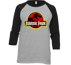 Jurassic Park Vintage Raglan Retro Raglan 3/4 Sleeve Shirt Jurassic Park Vintage Raglan Retro Raglan 3/4 Sleeve Shirt