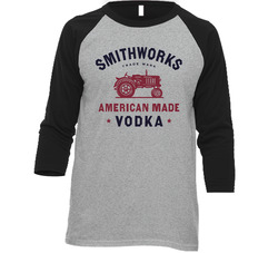 Smithworks Vodka American Liquor Alcohol Lovers Vintage Raglan Retro Raglan 3/4 Sleeve Shirt Smithworks Vodka American Liquor Alcohol Lovers Vintage Raglan Retro Raglan 3/4 Sleeve Shirt