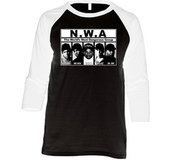 Nwa Rap Music Group Vintage Raglan Retro Raglan 3/4 Sleeve Shirt Nwa Rap Music Group Vintage Raglan Retro Raglan 3/4 Sleeve Shirt