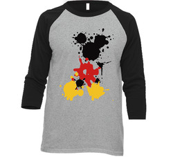 Funny Blob Splat Mickey Paint Comic Vintage Raglan Retro Raglan 3/4 Sleeve Shirt Funny Blob Splat Mickey Paint Comic Vintage Raglan Retro Raglan 3/4 Sleeve Shirt