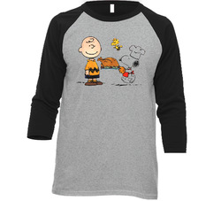 Charlie Brown's Thanksgiving Vintage Raglan Retro Raglan 3/4 Sleeve Shirt Charlie Brown's Thanksgiving Vintage Raglan Retro Raglan 3/4 Sleeve Shirt