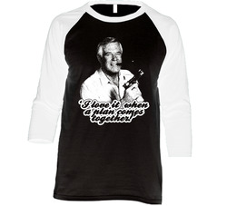 A Team Hannibal Smith Black  T Vintage Raglan Retro Raglan 3/4 Sleeve Shirt