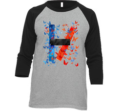 21 Pilots Butterfly Art White Vintage Raglan Retro Raglan 3/4 Sleeve Shirt 21 Pilots Butterfly Art White Vintage Raglan Retro Raglan 3/4 Sleeve Shirt