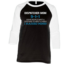Dispatcher Mom Vintage Raglan Retro Raglan 3/4 Sleeve Shirt Dispatcher Mom Vintage Raglan Retro Raglan 3/4 Sleeve Shirt