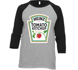 Heinz Tomato Ketchup Vintage Raglan Retro Raglan 3/4 Sleeve Shirt Heinz Tomato Ketchup Vintage Raglan Retro Raglan 3/4 Sleeve Shirt