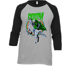 Doctor Doom Unicorn Parody Vintage Raglan Retro Raglan 3/4 Sleeve Shirt Doctor Doom Unicorn Parody Vintage Raglan Retro Raglan 3/4 Sleeve Shirt