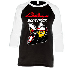 Dodge Challenger Skat Pack Logo Bumble Bee Black Vintage Raglan Retro Raglan 3/4 Sleeve Shirt Dodge Challenger Skat Pack Logo Bumble Bee Black Vintage Raglan Retro Raglan 3/4 Sleeve Shirt