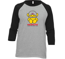 Hesketh Racing James Hunt Rush Movie Vintage Raglan Retro Raglan 3/4 Sleeve Shirt Hesketh Racing James Hunt Rush Movie Vintage Raglan Retro Raglan 3/4 Sleeve Shirt