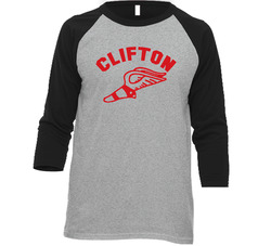 Clifton Wet Hot American Summer Vintage Raglan Retro Raglan 3/4 Sleeve Shirt