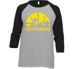 Got Robbed Seattle Basketball Vintage Raglan Retro Raglan 3/4 Sleeve Shirt Got Robbed Seattle Basketball Vintage Raglan Retro Raglan 3/4 Sleeve Shirt