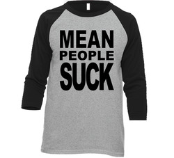 Mean People Suck Heavyweights Popular Movie Vintage Raglan Retro Raglan 3/4 Sleeve Shirt