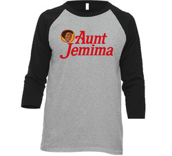 Aunt Jemima Syrup Mascot Vintage Raglan Retro Raglan 3/4 Sleeve Shirt Aunt Jemima Syrup Mascot Vintage Raglan Retro Raglan 3/4 Sleeve Shirt