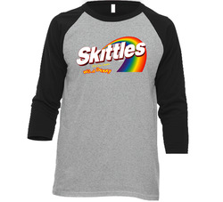 Skittles Wild Berry Candy Vintage Raglan Retro Raglan 3/4 Sleeve Shirt
