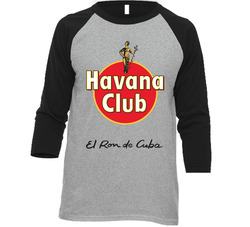 Havana Club Cuba Vintage Raglan Retro Raglan 3/4 Sleeve Shirt Havana Club Cuba Vintage Raglan Retro Raglan 3/4 Sleeve Shirt