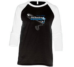 Technics Warped Vintage Raglan Retro Raglan 3/4 Sleeve Shirt Technics Warped Vintage Raglan Retro Raglan 3/4 Sleeve Shirt