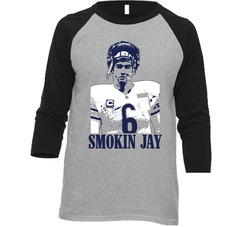Smokin Jay Cutler Chicago Football Quarterback Vanderbilt Vintage Raglan Retro Raglan 3/4 Sleeve Shirt Smokin Jay Cutler Chicago Football Quarterback Vanderbilt Vintage Raglan Retro Raglan 3/4 Sleeve Shirt