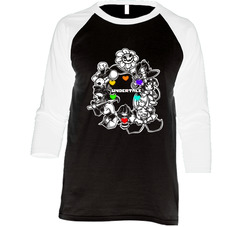 Undertale Dv Vintage Raglan Retro Raglan 3/4 Sleeve Shirt