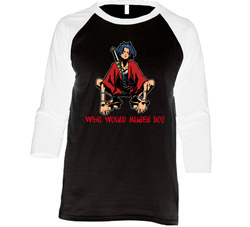 What Would Mugen Do Samurai Champloo Anime Vintage Raglan Retro Raglan 3/4 Sleeve Shirt What Would Mugen Do Samurai Champloo Anime Vintage Raglan Retro Raglan 3/4 Sleeve Shirt