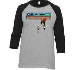Little Mac Mike Tyson Punch Out Punchout Vintage Raglan Retro Raglan 3/4 Sleeve Shirt Little Mac Mike Tyson Punch Out Punchout Vintage Raglan Retro Raglan 3/4 Sleeve Shirt