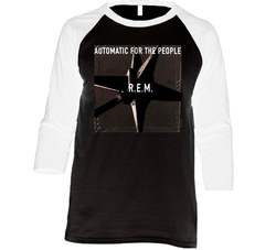 Automatic For The People Rem Album Vintage Raglan Retro Raglan 3/4 Sleeve Shirt Automatic For The People Rem Album Vintage Raglan Retro Raglan 3/4 Sleeve Shirt