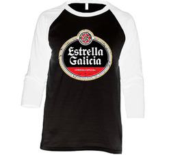Estrella Galicia Logo Popular Beer Lagar Alcohol Beverage Drink Fan Gift Vintage Raglan Retro Raglan 3/4 Sleeve Shirt Estrella Galicia Logo Popular Beer Lagar Alcohol Beverage Drink Fan Gift Vintage Raglan Retro Raglan 3/4 Sleeve Shirt
