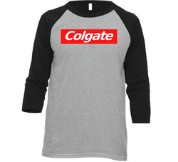 Colgate Sup Reme Inspired Vintage Raglan Retro Raglan 3/4 Sleeve Shirt Colgate Sup Reme Inspired Vintage Raglan Retro Raglan 3/4 Sleeve Shirt
